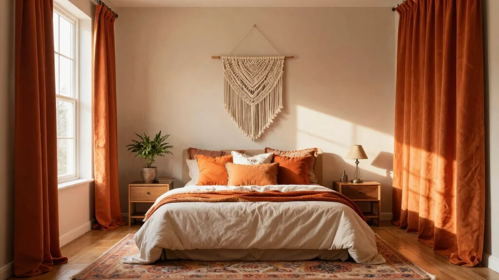 16 Burnt Orange Curtains Bedroom Ideas for a Bold Pop of Color