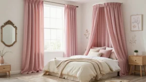 16 Dusty Pink Curtains Bedroom Ideas for a Soft Elegant Feel