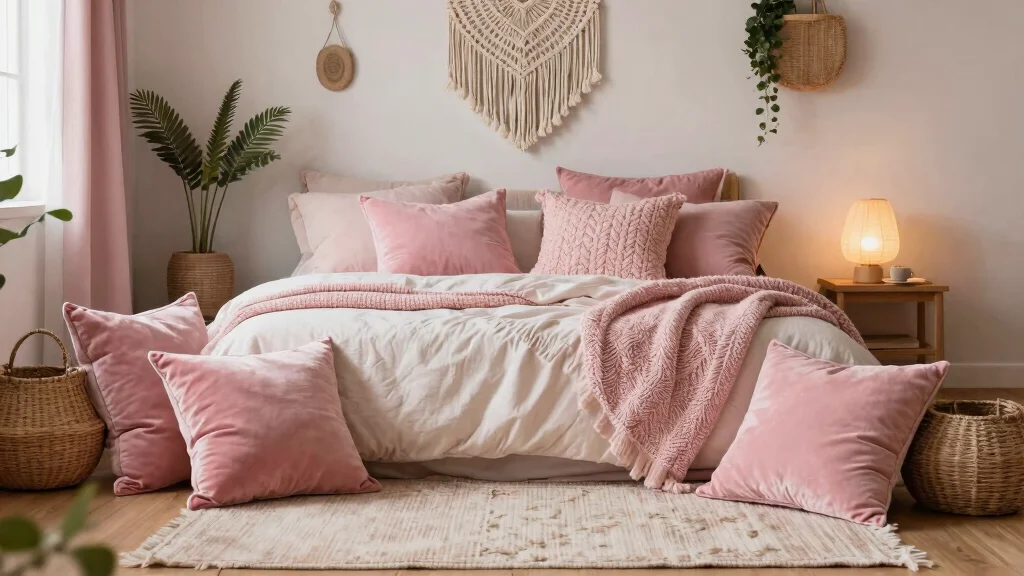 17 Pink Throw Pillows Bedroom Ideas for a Soft Touch