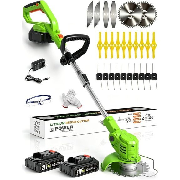 battery powered weed wacker with two batteries