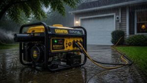 can you run a generator in rain