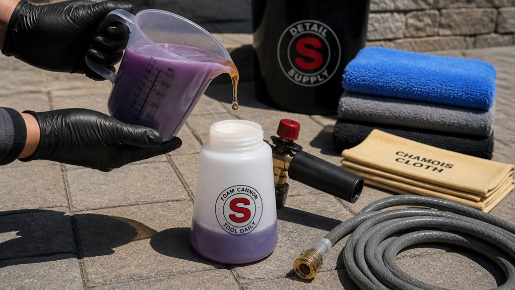 clean pre mixed foam solution