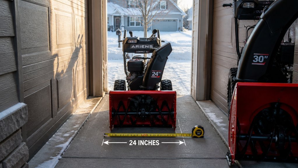 clearing width matches driveway size