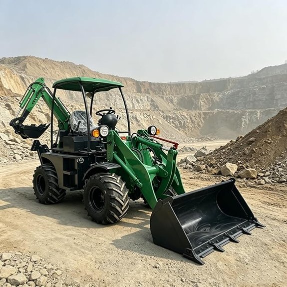 compact hydraulic backhoe for trenching