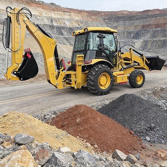 compact tractor with front loader backhoe
