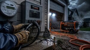 connecting a generator to house safely