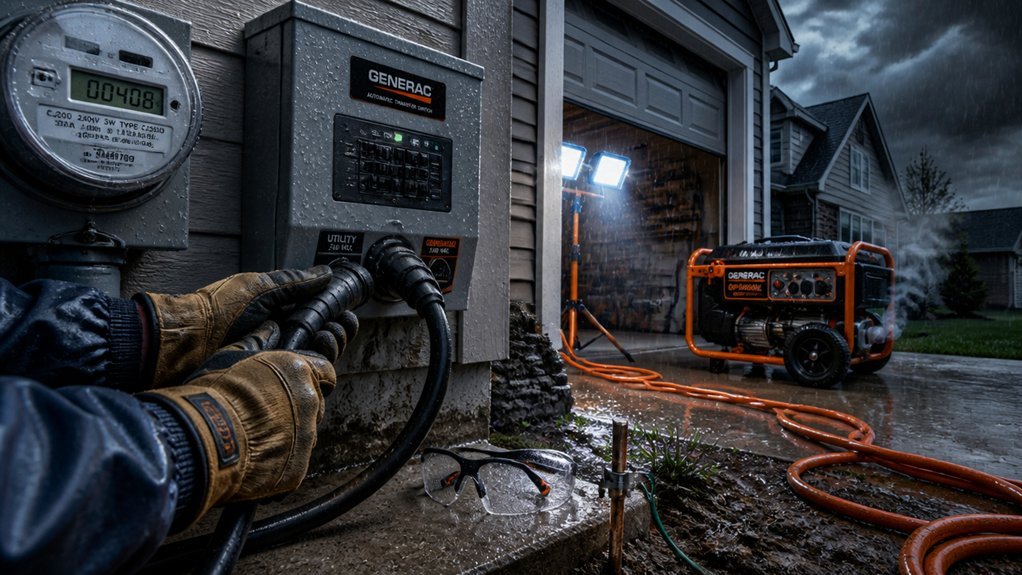 connecting a generator to house safely