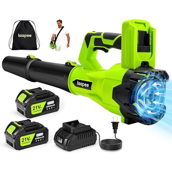 cordless blower with dual batteries