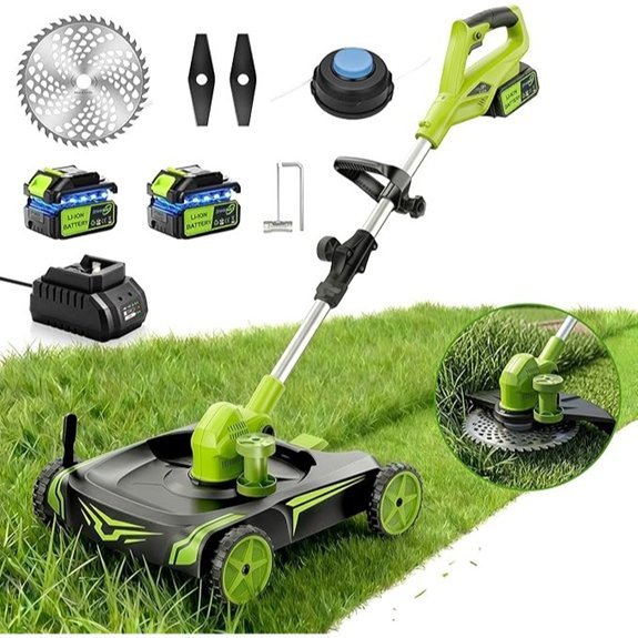 cordless lawn mower with height adjustment