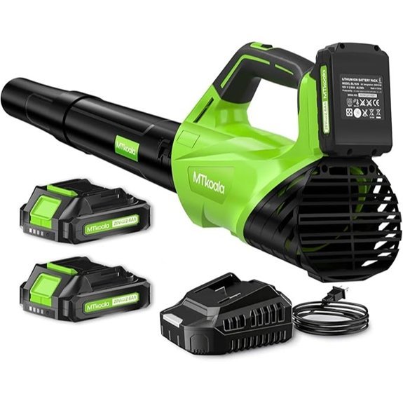 cordless leaf blower 2 batteries