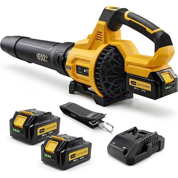 cordless leaf blower with batteries