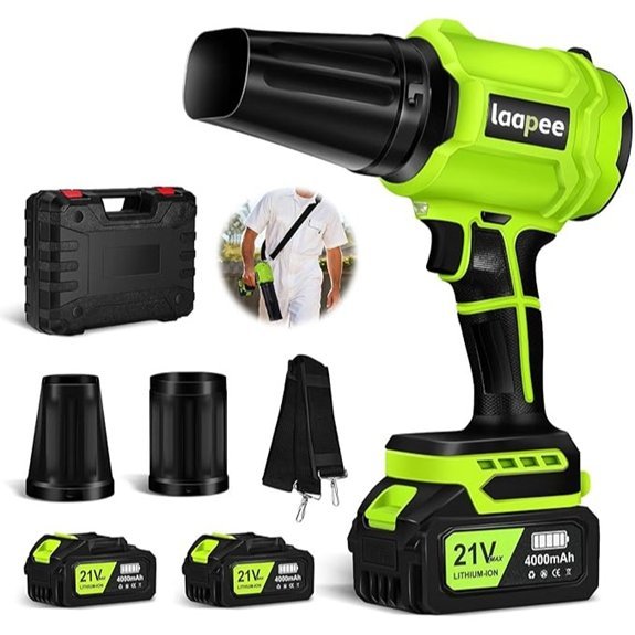 cordless leaf blower with two batteries