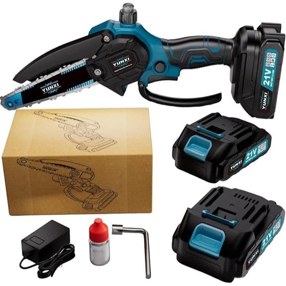 cordless mini chainsaw with batteries