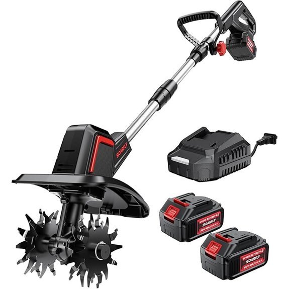 cordless tiller with 8 0ah batteries