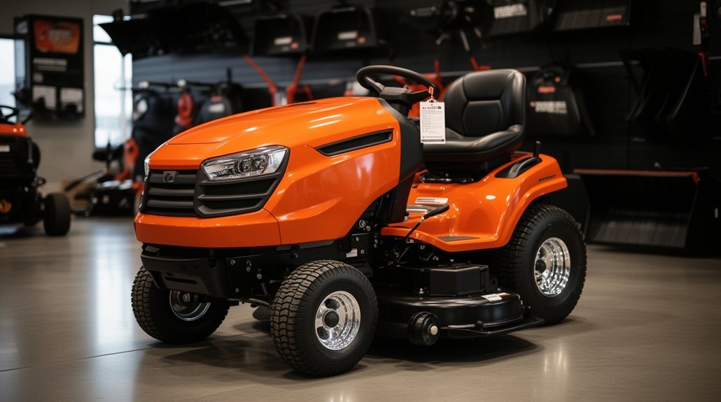 cost of riding lawn mower price range
