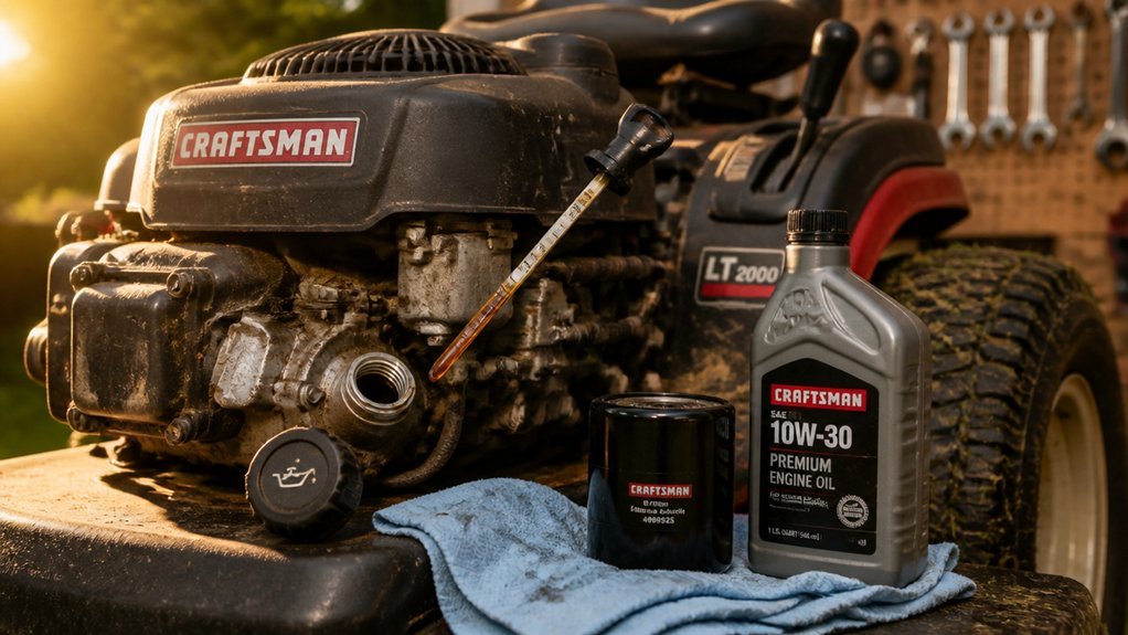 craftsman mower oil specifications guide