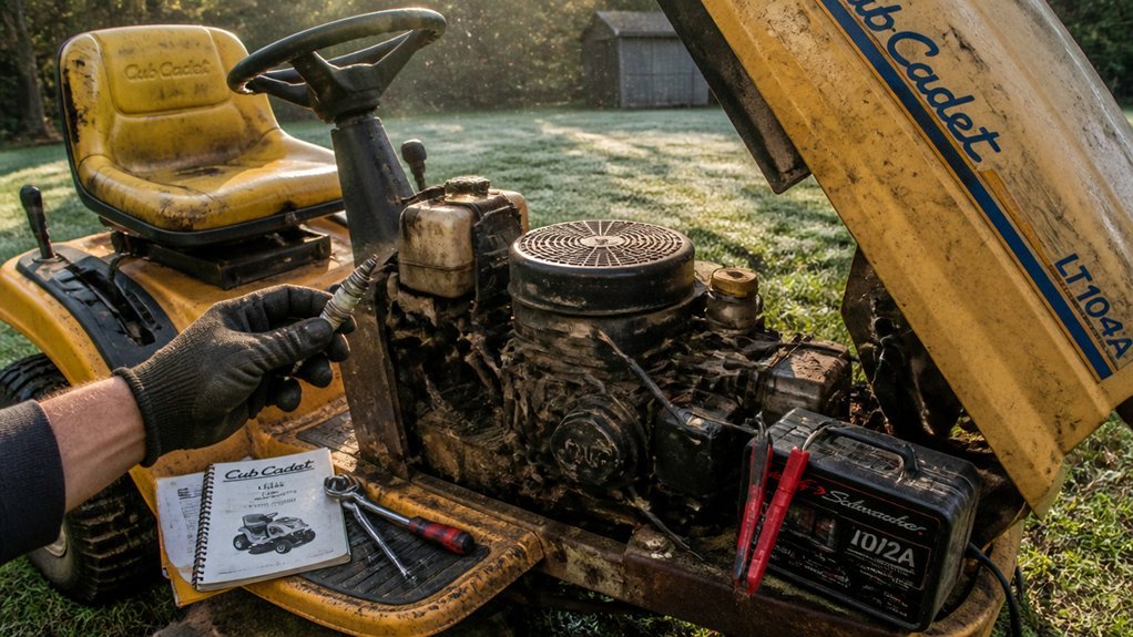 cub cadet mower startup problems