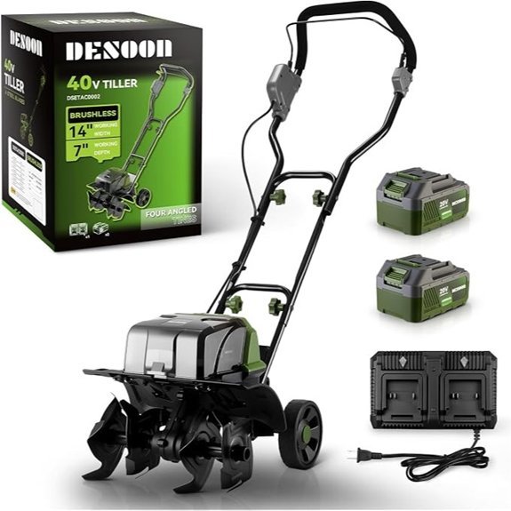 desoon 40v cordless tiller set