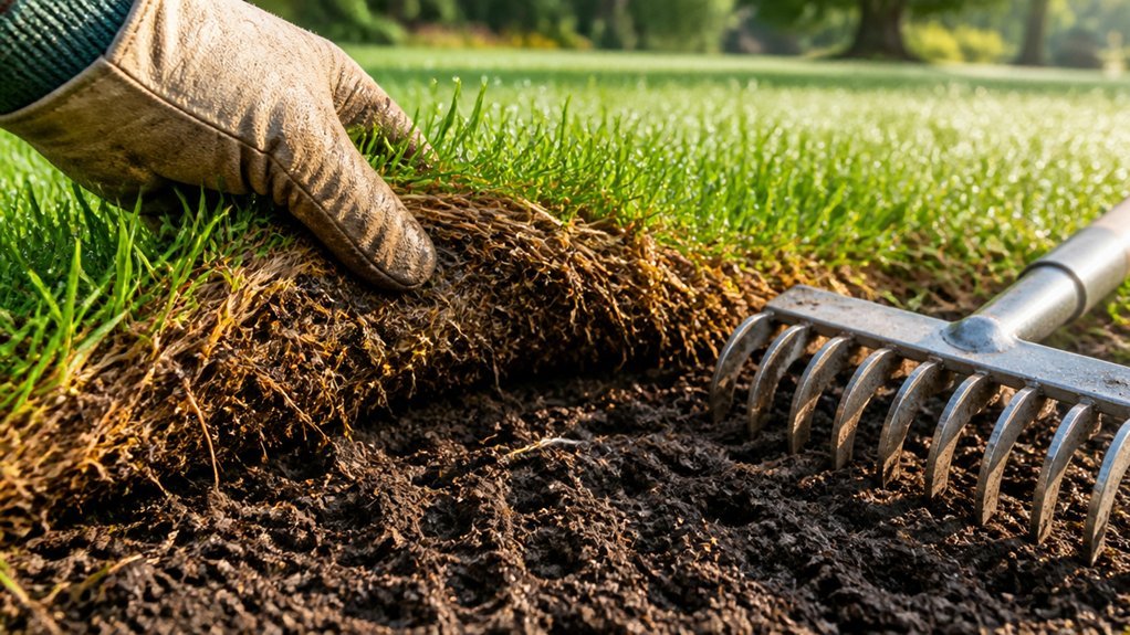 dethatch timing frequency thresholds