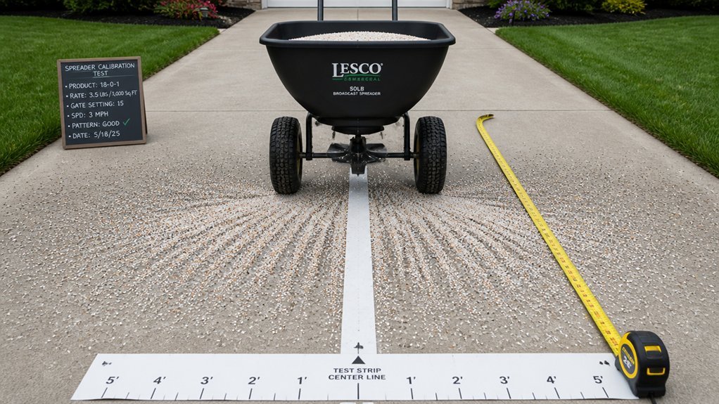 driveway calibration for even coverage