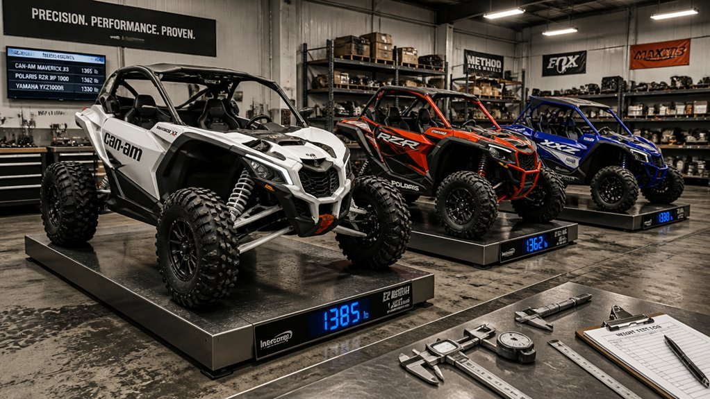 dry weight variance by utv models