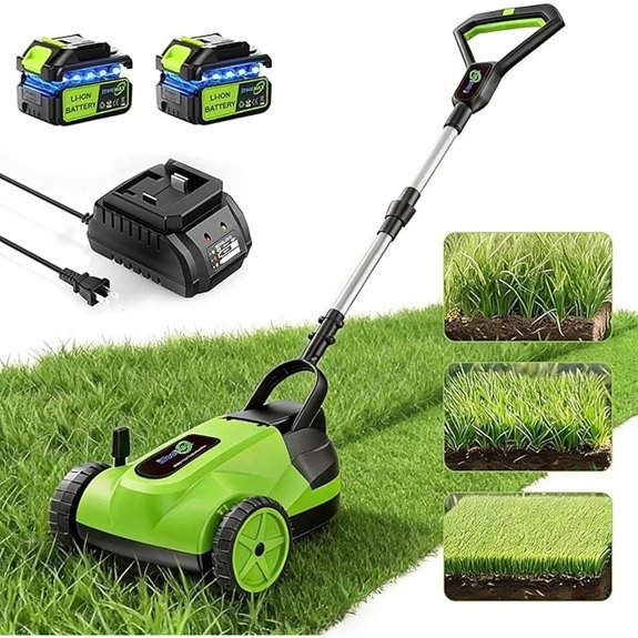 electric cordless mower with sensor