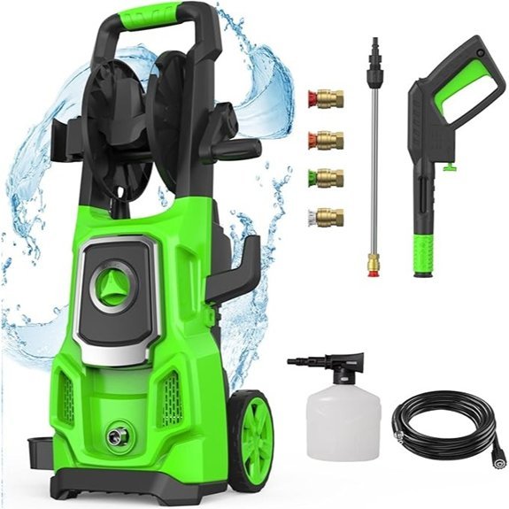electric pressure washer with hose reel