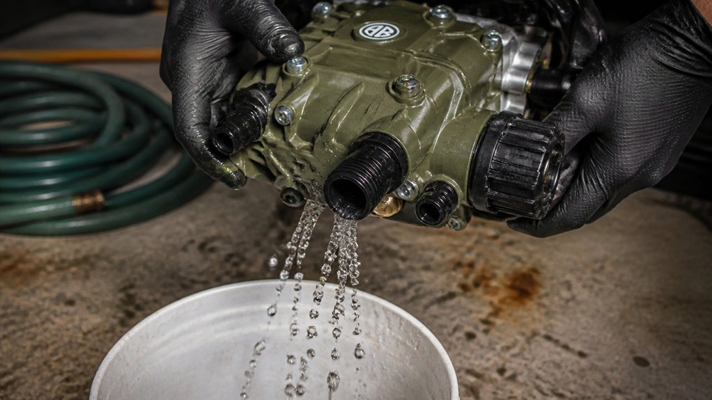 flush pump remove moisture thoroughly