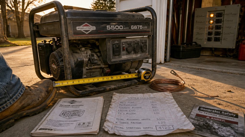 house generator sizing question