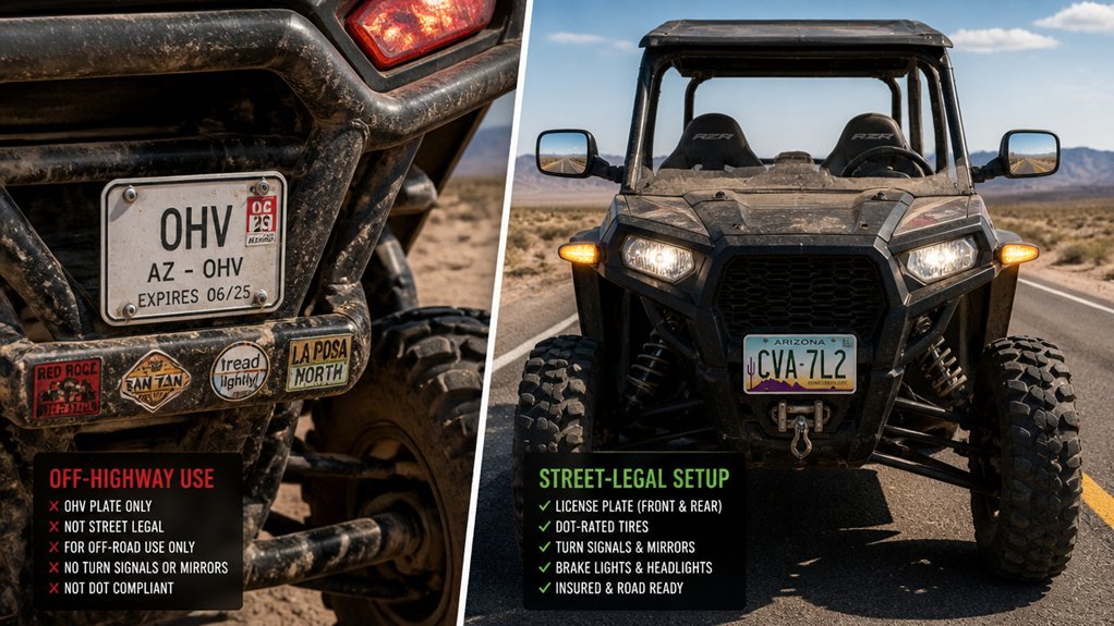 ohv vs street legal differences