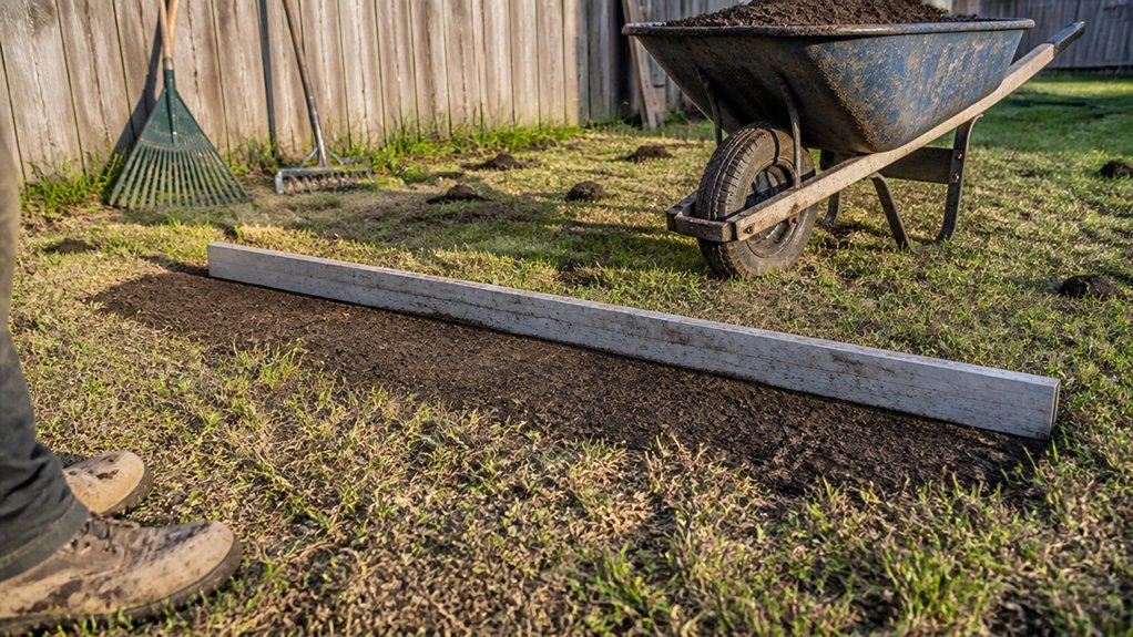 precision lawn leveling tools and technique