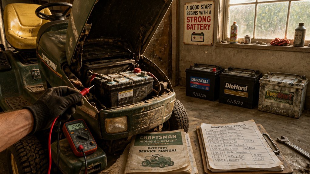 riding mower battery lifespan details