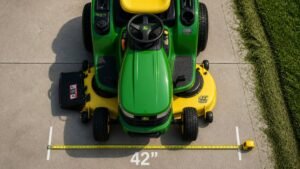 riding mower width dimensions