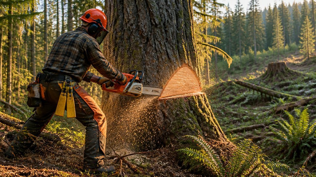 safe method to fell tree