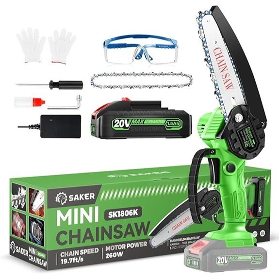 saker 6 inch cordless chainsaw