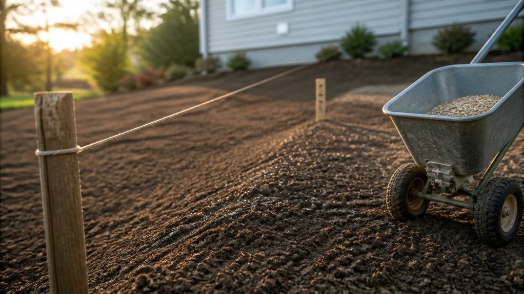 seasonal grading for proper drainage