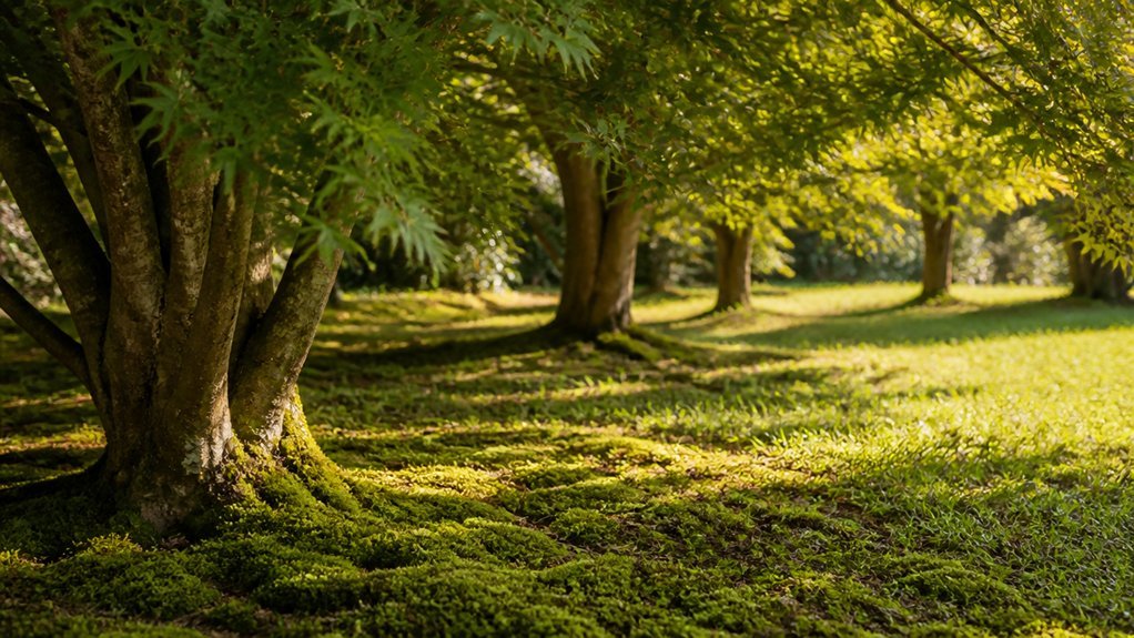 shade reducing thinning for moss suppression