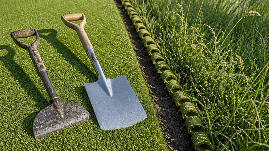 spade vs half moon edger precise v trench depth