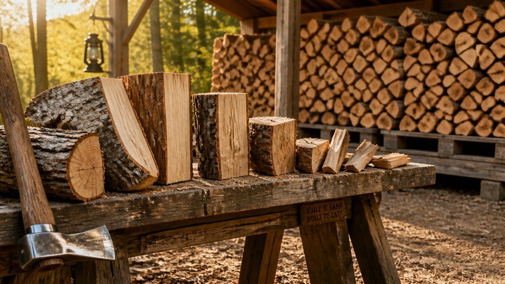 split logs six inch splits optimize drying
