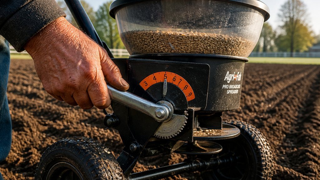 spreader setting for grass seed