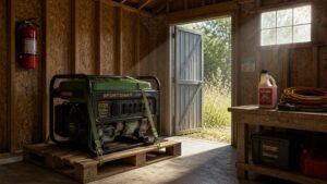storing a generator safely