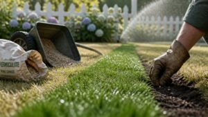 thicken lawn through maintenance practices