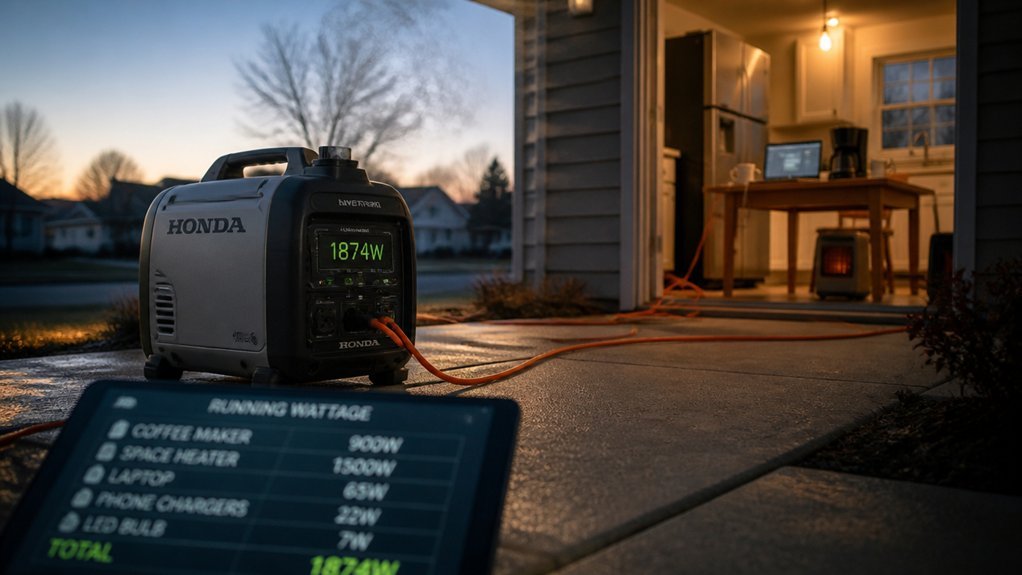 what a 2000w generator runs