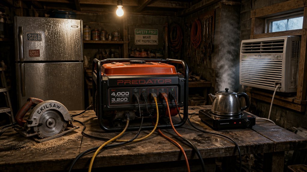 what a 5000w generator powers