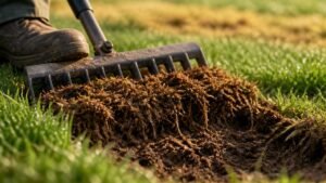 when to dethatch a lawn
