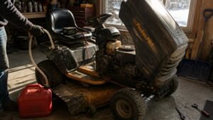 winterize riding lawn mower steps