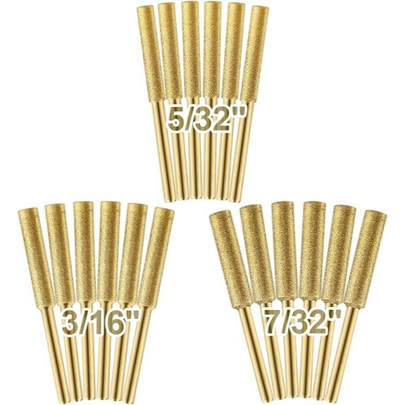 18pcs titanium plated chainsaw sharpener bits
