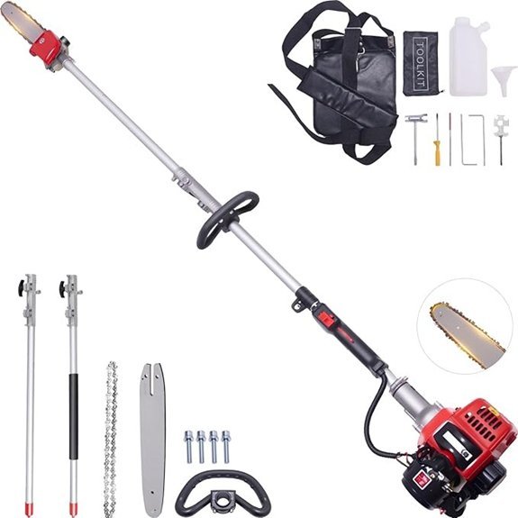 48cc gas pole saw reach
