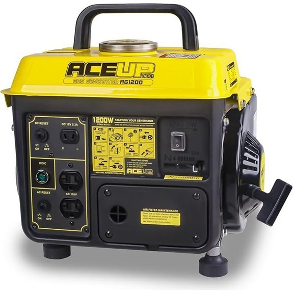 aceup 1200w gas generator