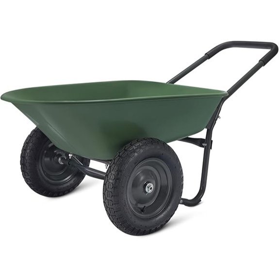 amazon basics wheelbarrow capacity green